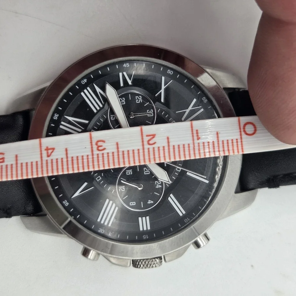 Fossil Grant FS4812 Chrono Chronograph Wrist Watch Leather Strap Mens